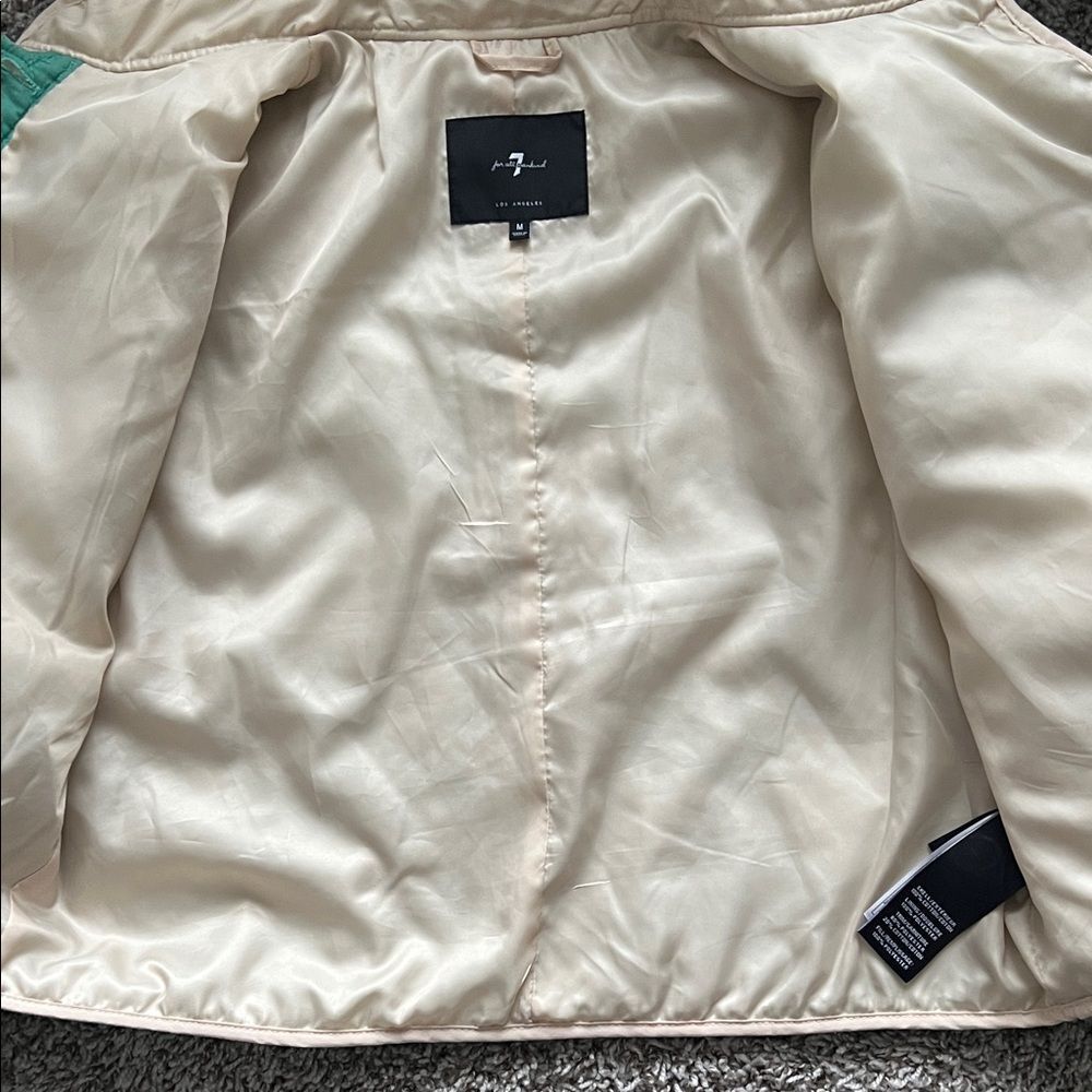 Like New! 7 For All Mankind Floral Quilted Jacket in Size M - Picture 13 of 16